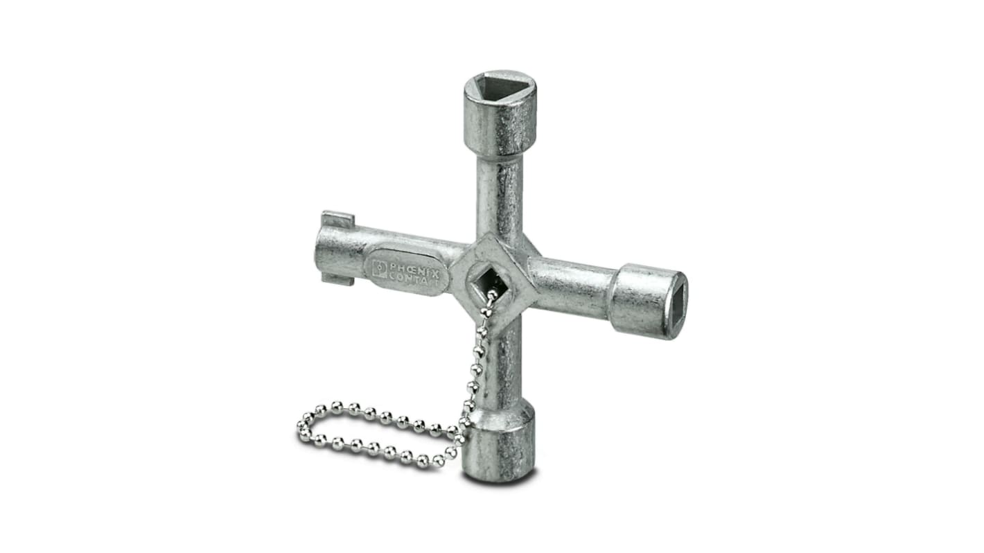 Llave para armario de control Phoenix Contact de Zinc Presofundido, 4 huellas