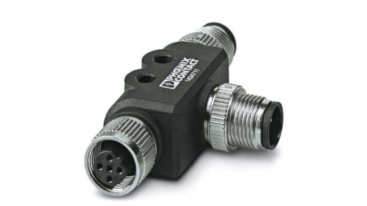 Adaptateur pour connecteur cylindrique Angle droit Phoenix Contact M12 M12