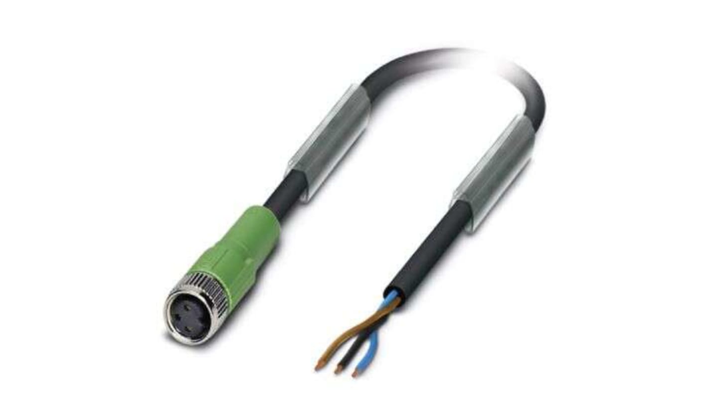 Phoenix Contact Straight Female M8 to Unterminated Sensor Actuator Cable, 5m