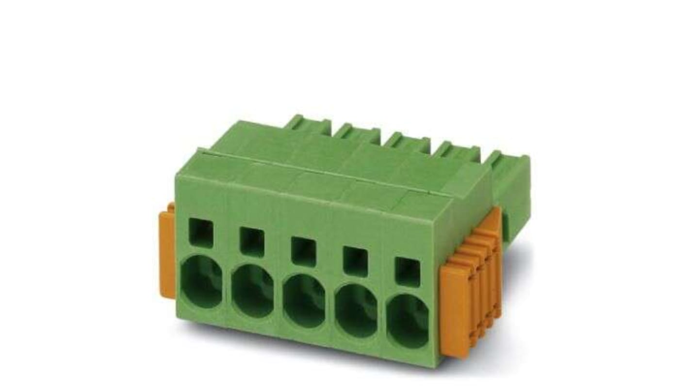 Phoenix Contact 7.62mm Pitch 3 Way Pluggable Terminal Block, Plug, Through Hole