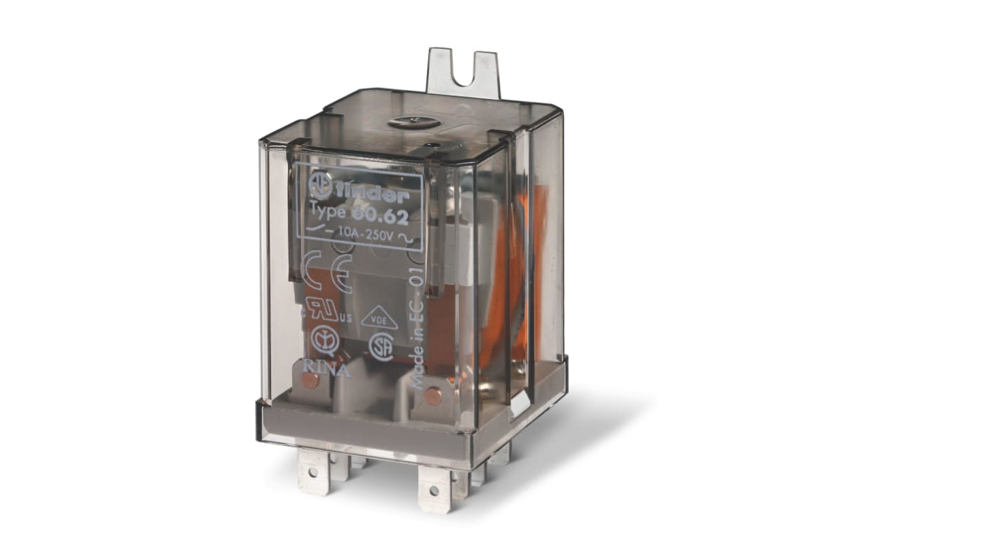 Finder Flange Mount Relay, 24V dc Coil, 10A Switching Current