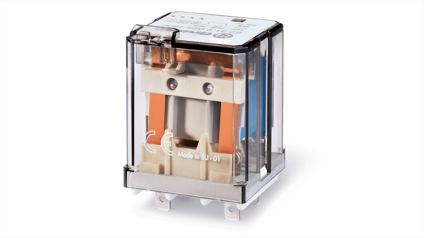 623190124800 | Finder Plug-In Mount Power Relay Module, 12V dc Coil ...