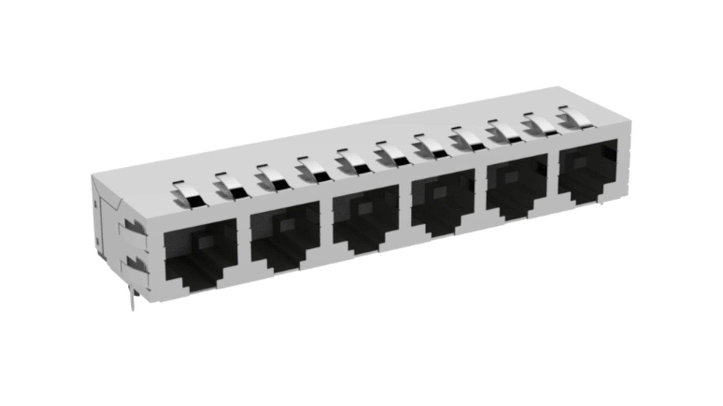Module de connecteurs Ethernet cat 5 ERNI Femelle Traversant, 1x6 ports