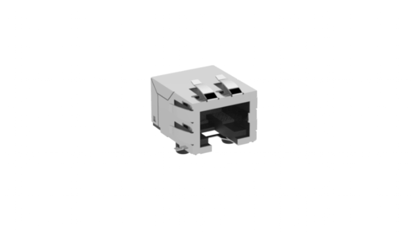 ERNI Female RJ Connector Module, Through Hole, Cat3, Cat4