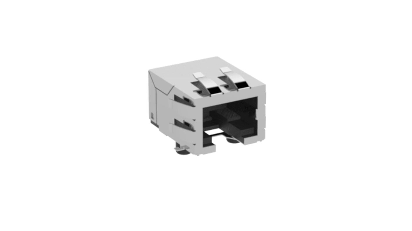 ERNI Female RJ Connector Module, Through Hole, Cat3, Cat4