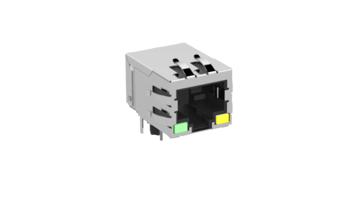 ERNI RJコネクタモジュール, メス, RJ45コネクタ, スルーホール実装, Cat5, 203416 / 203416-E