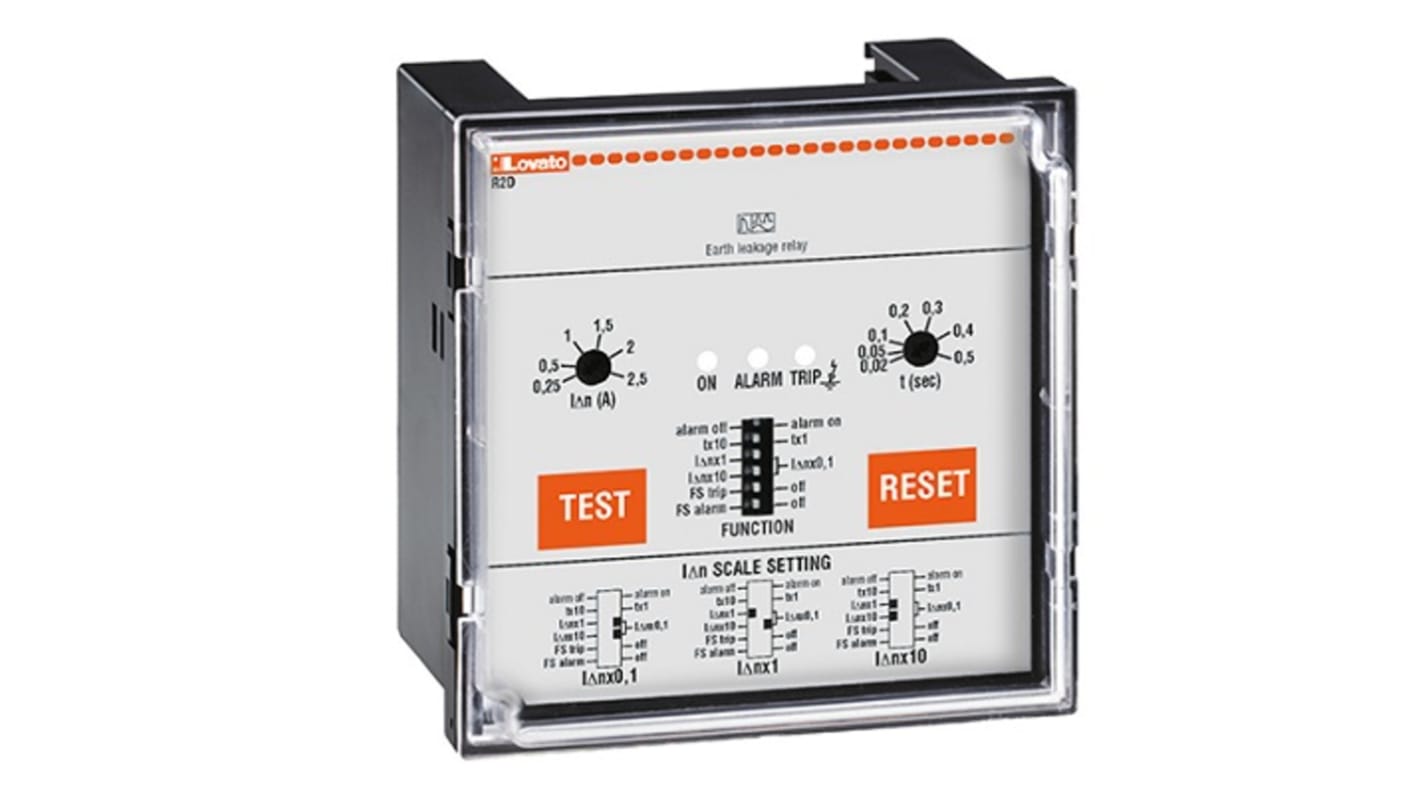 Lovato Erdschlussrelais 50 Hz, 60 Hz, 0.025 → 25A 2