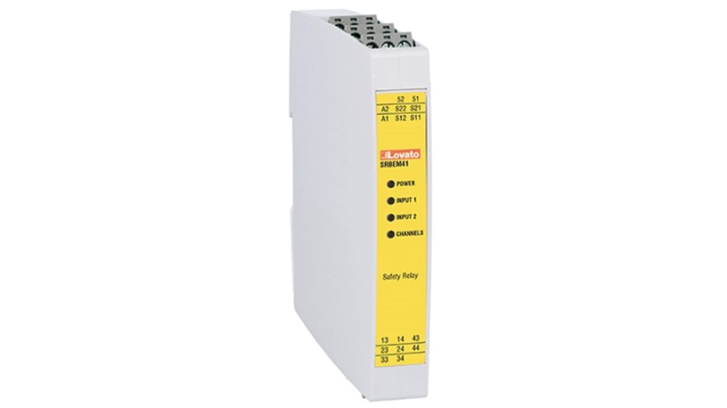 Lovato Expansion Module, 24V ac/dc, 2-Kanal, 4 Sicherheitskontakte Erweiterungsmodul, Automatisch