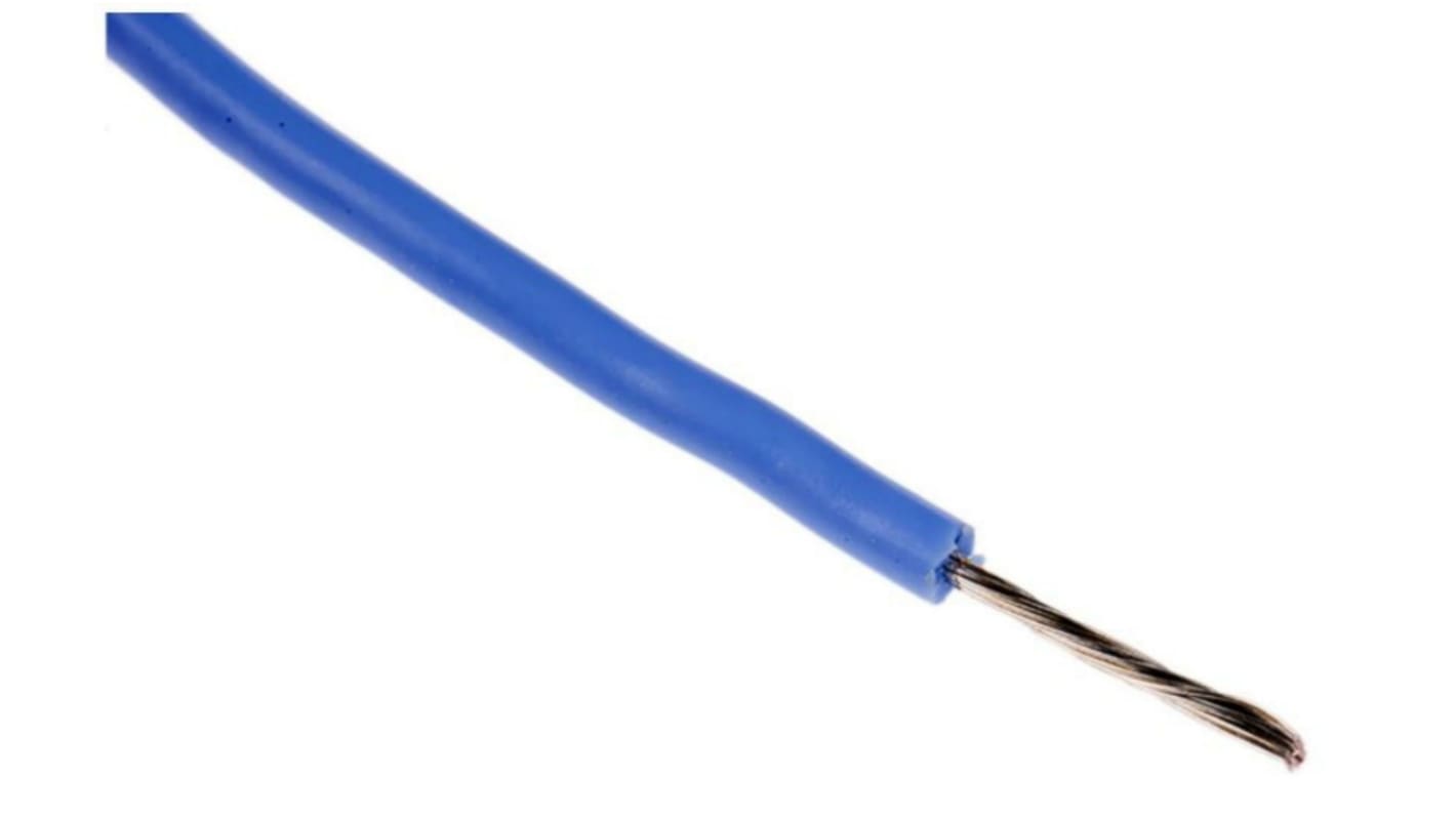 Cable de conexión RS PRO, área transversal 0,5 mm² Filamentos del Núcleo 16/0,2 mm Azul, long. 25m, 20 AWG