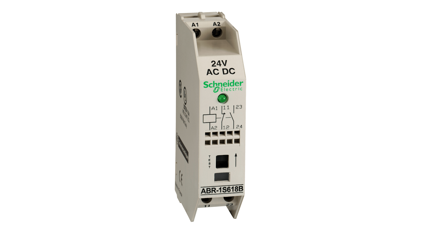 Schneider Electric ABR1 Series Interface Relay Module, Plug In, 24V dc Coil, SPDT