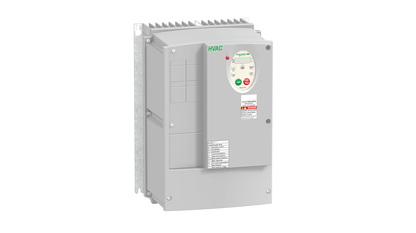 Variateur de fréquence Schneider Electric ATV212, 4 kW 480 V 3 phases, 6,4 A, 8,1 A, 0.5 → 200Hz