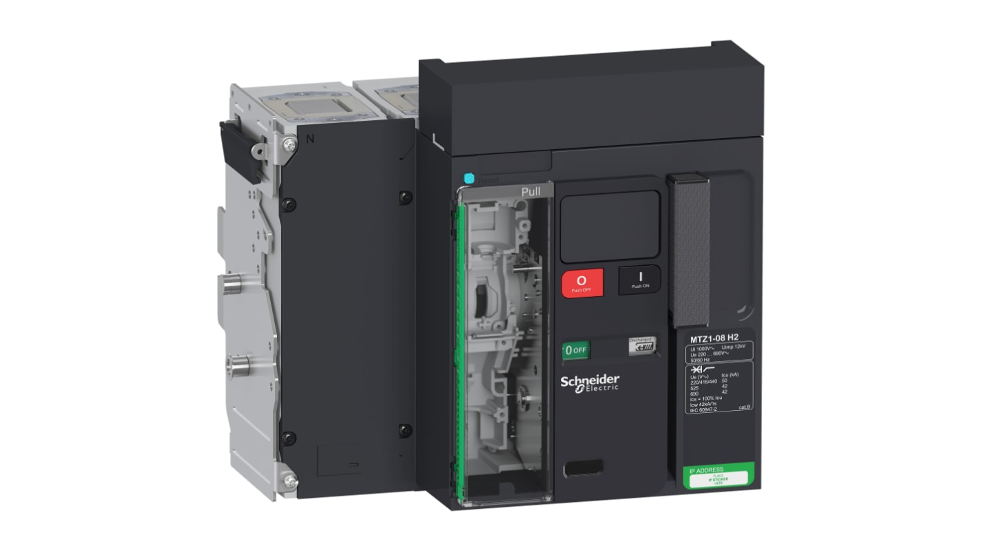 Schneider Electric, Masterpact MCCB 4P 800A, Fixed Mount