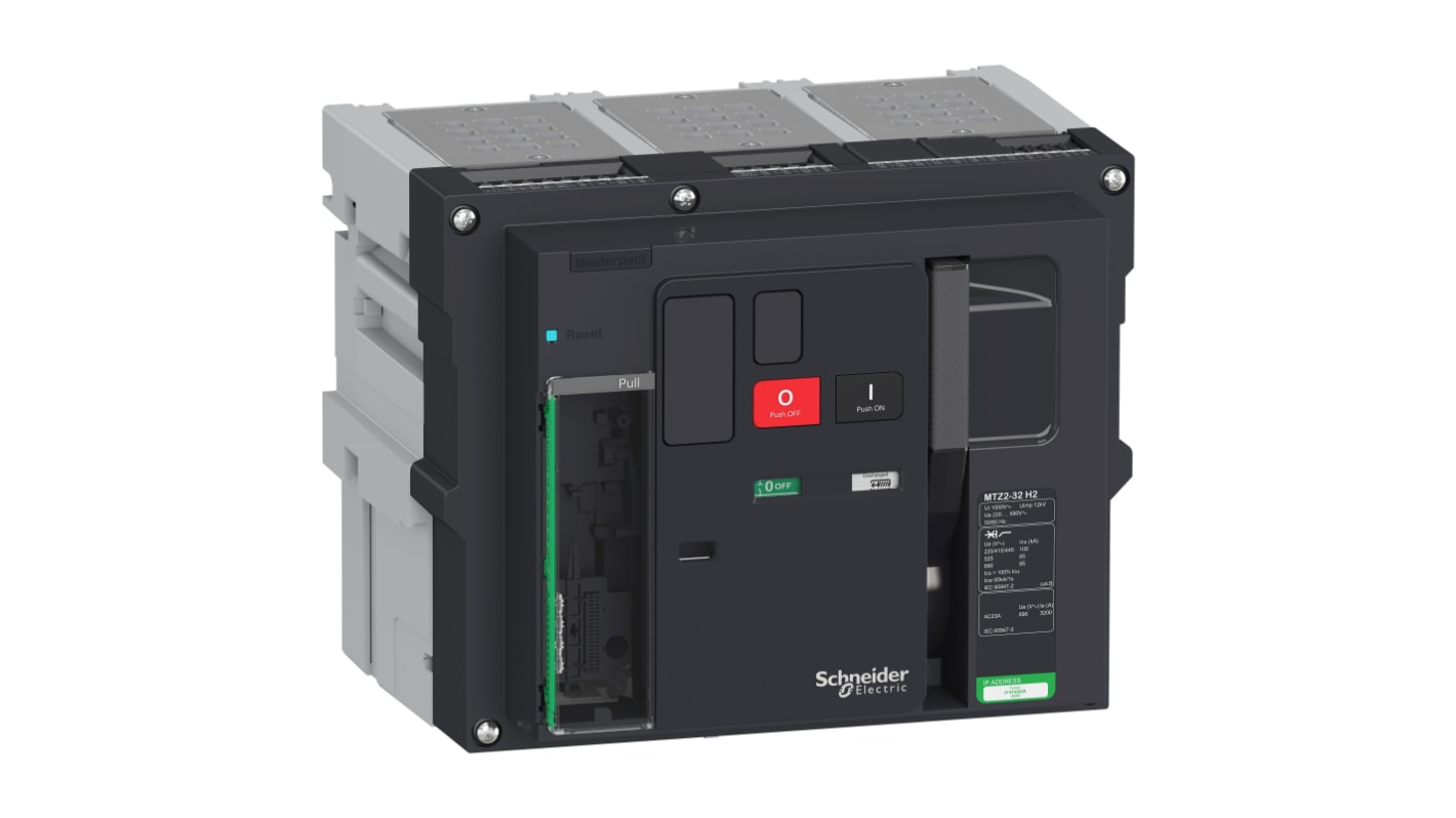 Schneider Electric, Masterpact MCCB 3P 3.2kA, Fixed Mount