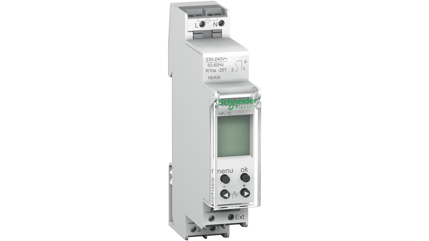 CCT15838 Schneider Electric Digital Time Switch 230 V ac, 1Channel RS