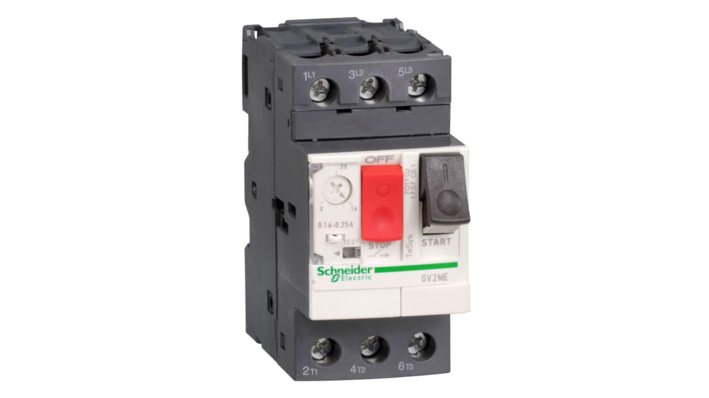 Schneider Electric TeSys GV2ME Motorschutzschalter, 0,25 → 0,4 A 690 V 89mm x 44.5mm