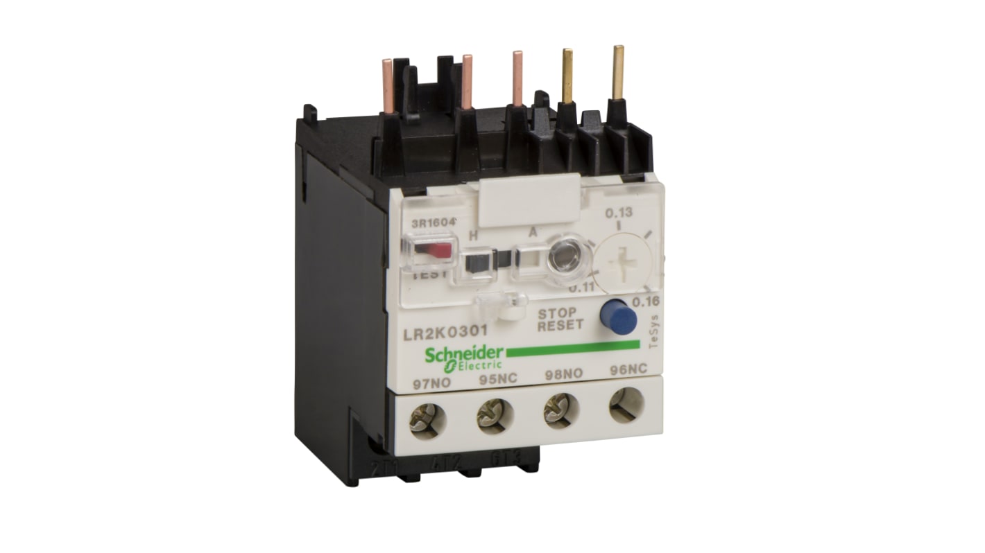 Relais de surcharge Schneider Electric, 1 NO + 1 NC, 10 A, 250 V c.c.