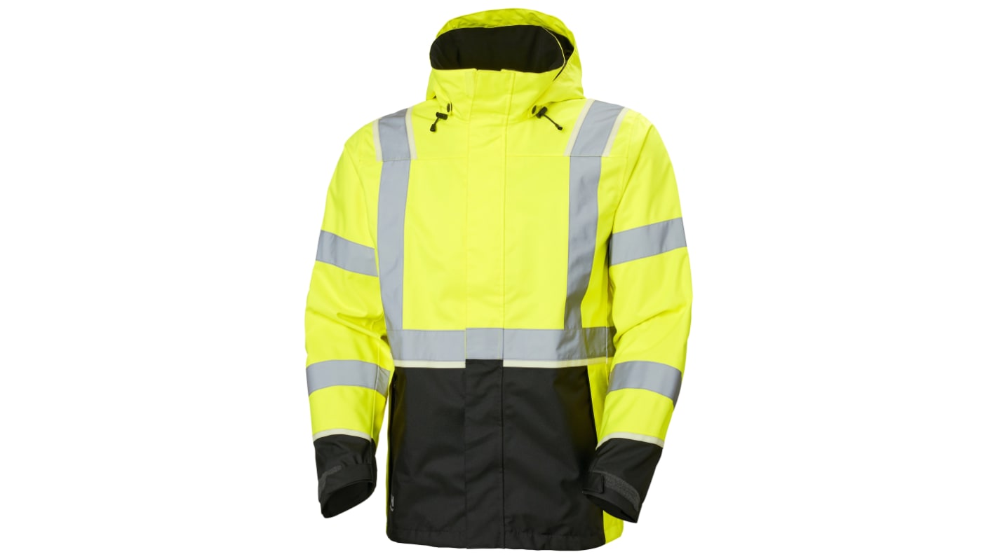 Helly Hansen Black/Green/White/Yellow Unisex Hi Vis Jacket, XL