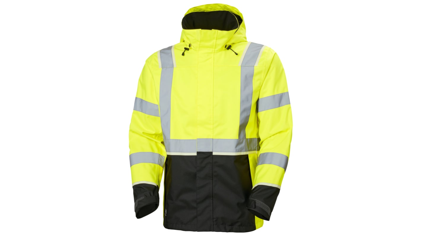 Helly Hansen Black/Green/White/Yellow Unisex Hi Vis Jacket, XS