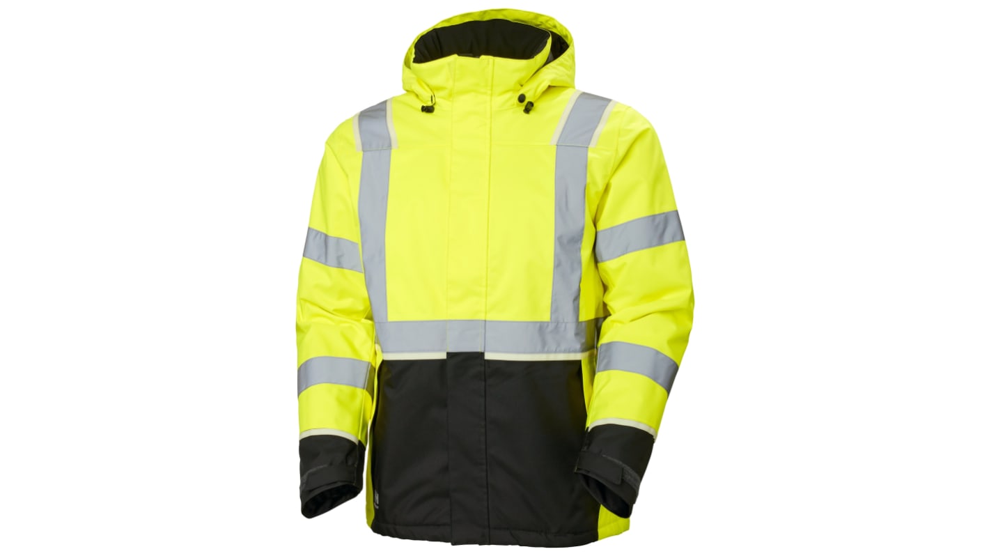 Helly Hansen Black/Green/White/Yellow Unisex Hi Vis Jacket, XS