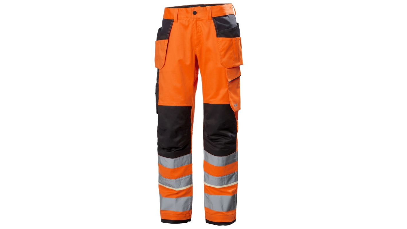 Helly Hansen Hi Vis Unisex Warnschutzhose, Baumwolle, Elastan, Polyester Schwarz/Grün/Weiß/Gelb, Größe 84cm x 81cm