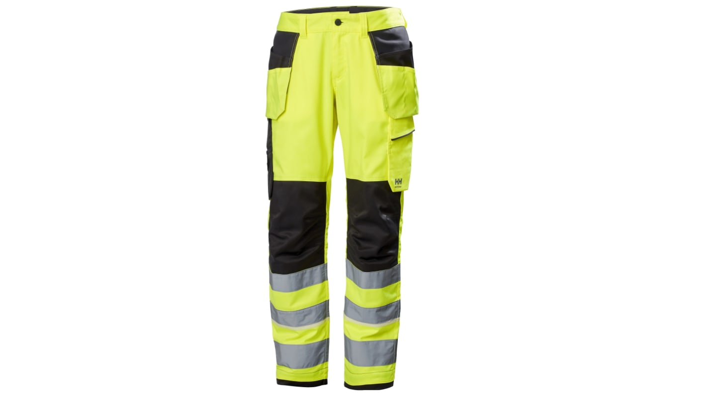 Pantalon haute visibilité Helly Hansen Hi Vis, taille 76cm, Noir/Vert/Blanc/Jaune, Unisexe, Grande visibilité