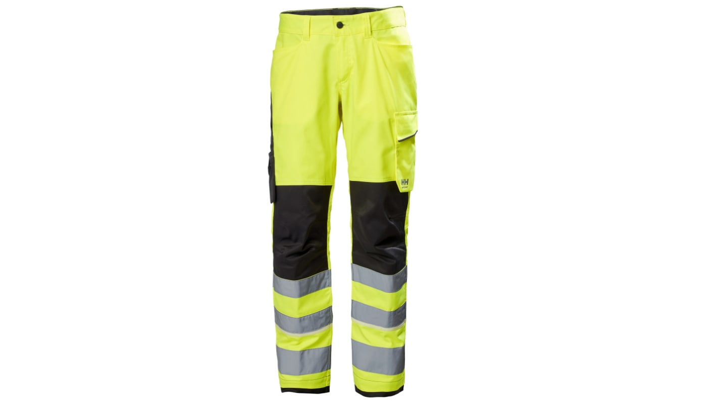 Pracovní kalhoty Unisex, Černá/zelená/bílá/žlutá 37in 94cm