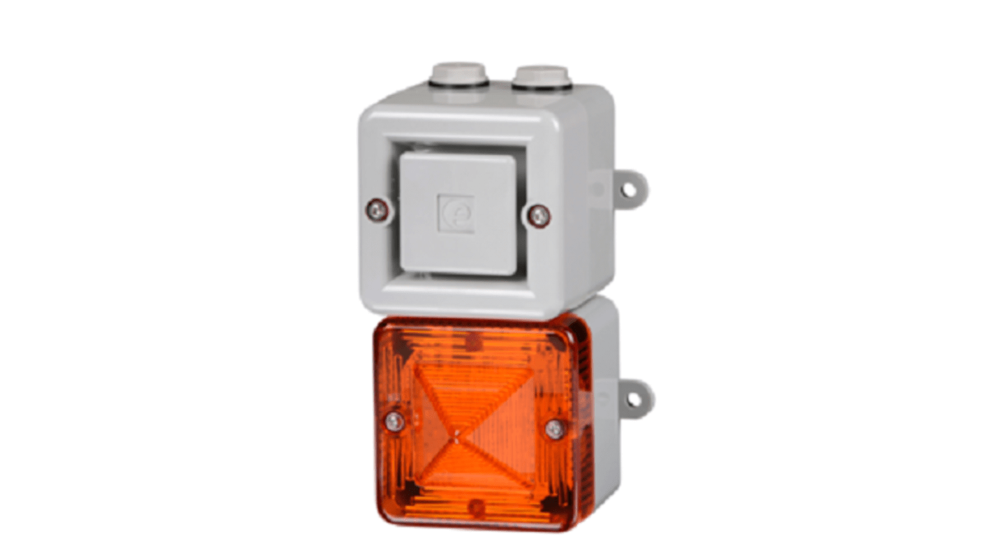 e2s AL100SONTEL Series Amber, Blue, Clear, Green, Opal, Red, Yellow Handset beacon/siren for phone, 230 V, IP66, Wall