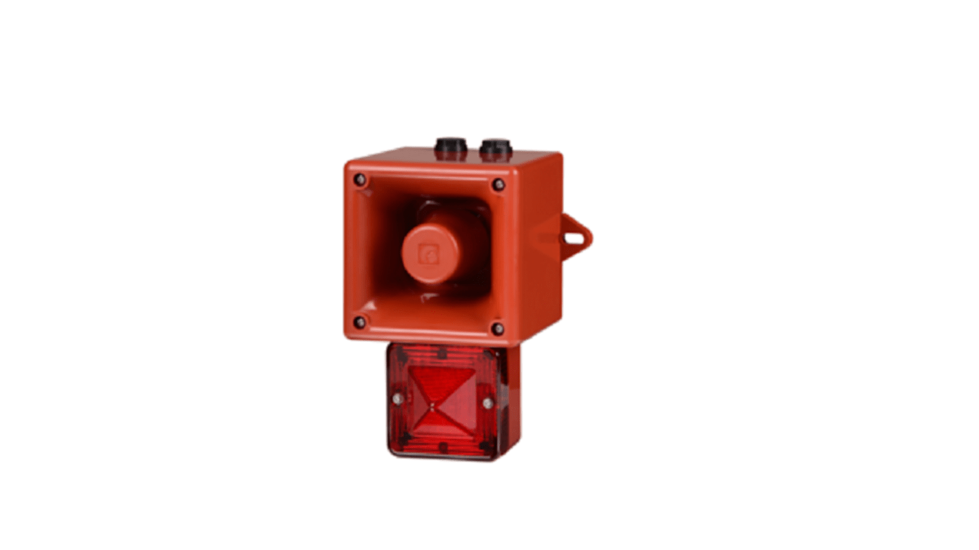 e2s AL105NX Series Green Sounder Beacon, 24 V, IP66, Wall Mount, 113dB at 1 Metre