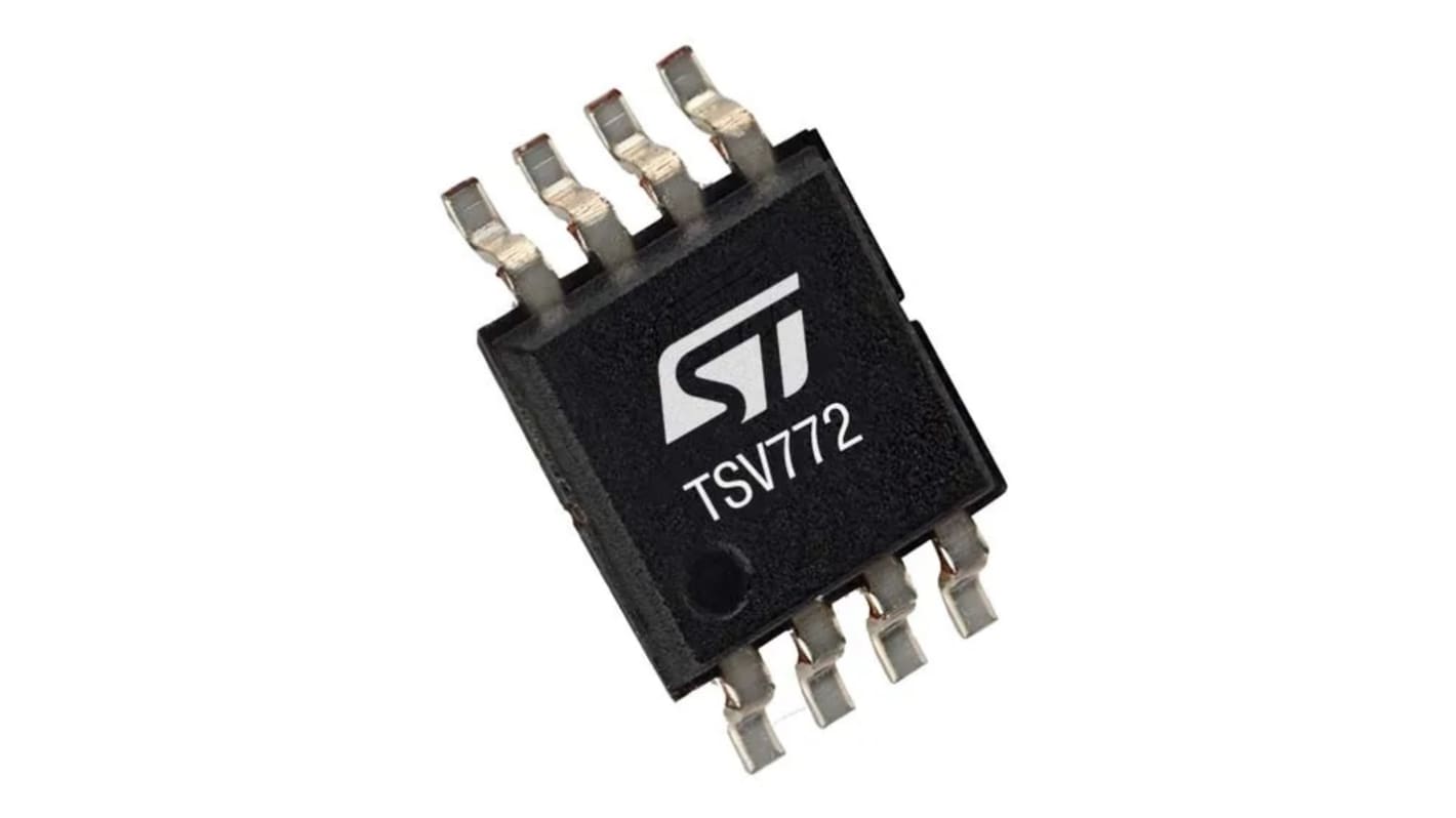 Amplificador operacional TSV772IYST Operacional doble, 2,0 →5,5 V 20MHZ SOP, 8 pines, Entrada / salida