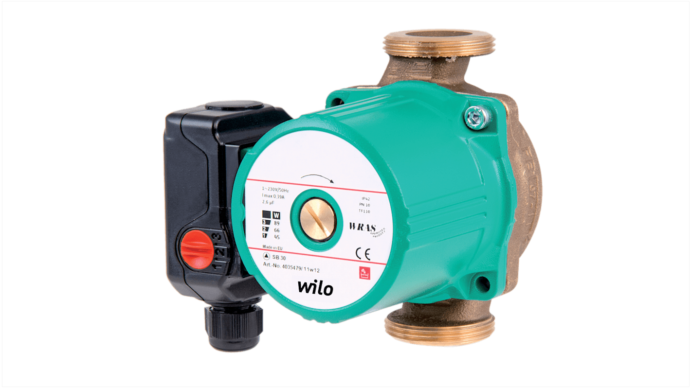 Wilo UK LTD Wasserpumpe, 88l/min max., 114W / 230 V 1-1/2 in G bis 5.95m max. 10 bar max. Bronze Direkt