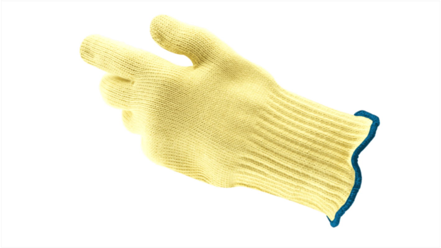 Guantes de trabajo de Punto de aramida Amarillo Ansell, talla 11, XXL, Resistente al calor