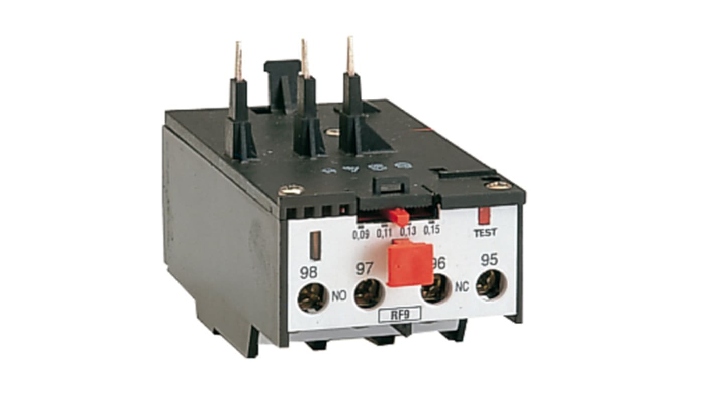 Lovato Thermal Overload Relay, 0.15 A F.L.C, 150 mA Contact Rating, 690 V, 3P, RF9