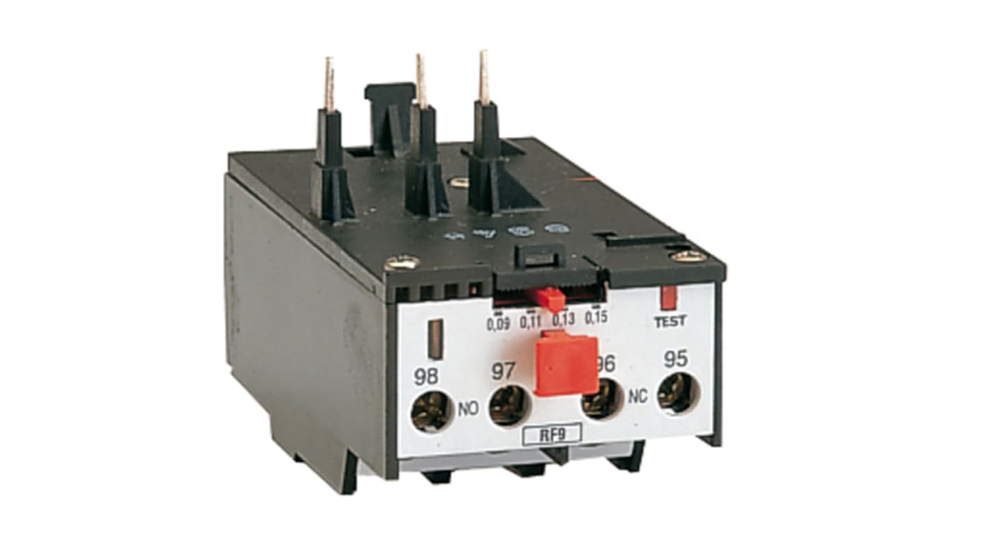 Lovato Thermal Overload Relay, 0.23 A F.L.C, 230 mA Contact Rating, 690 V, 3P, RF9