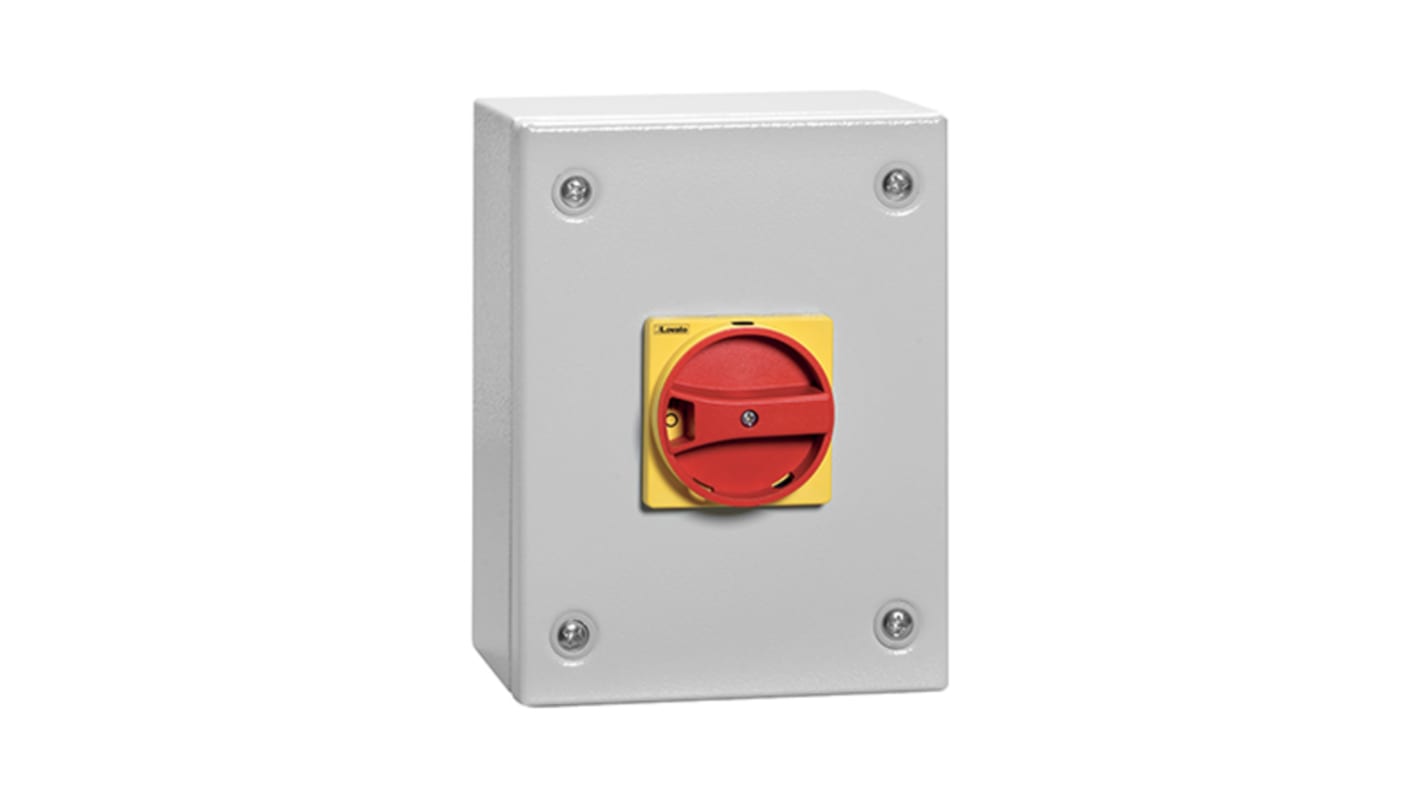 Lovato 3P Pole Wall Mount Switch Disconnector - 40A Maximum Current, 22kW Power Rating, IP65