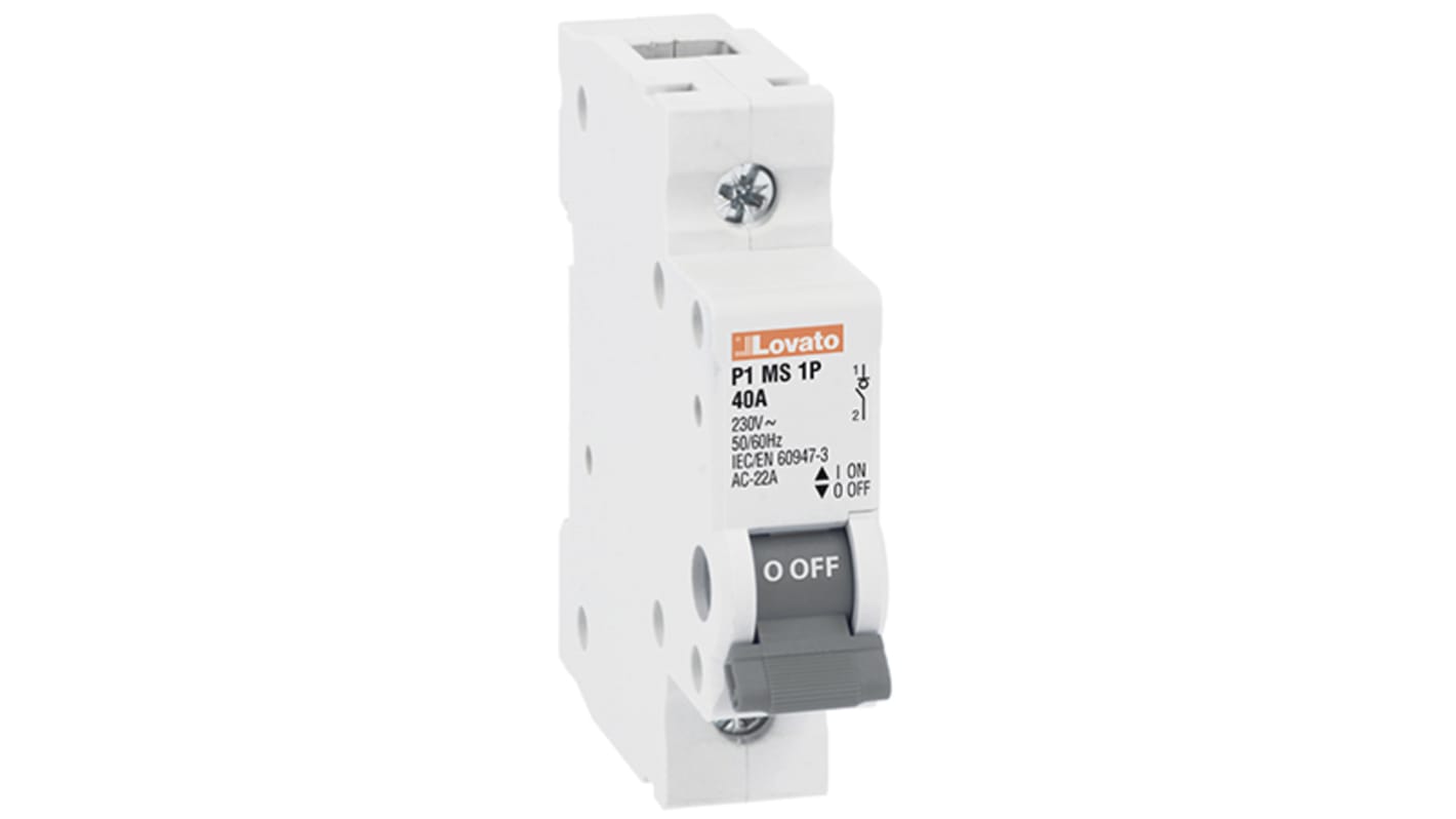 Lovato 1P Pole DIN Rail Switch Disconnector - 32A Maximum Current