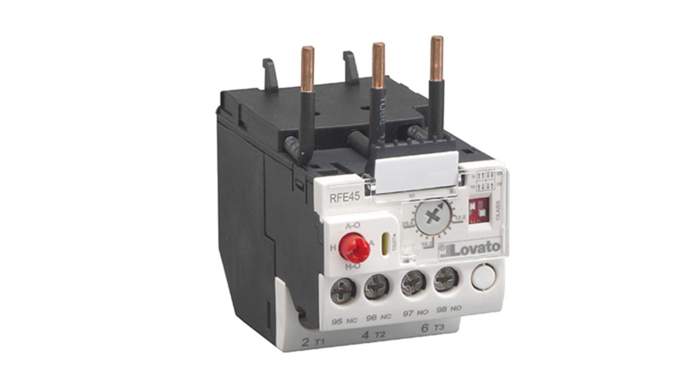 Lovato Thermal Overload Relay, 32 A F.L.C, 45 A Contact Rating, 690 V, 3P, RFE