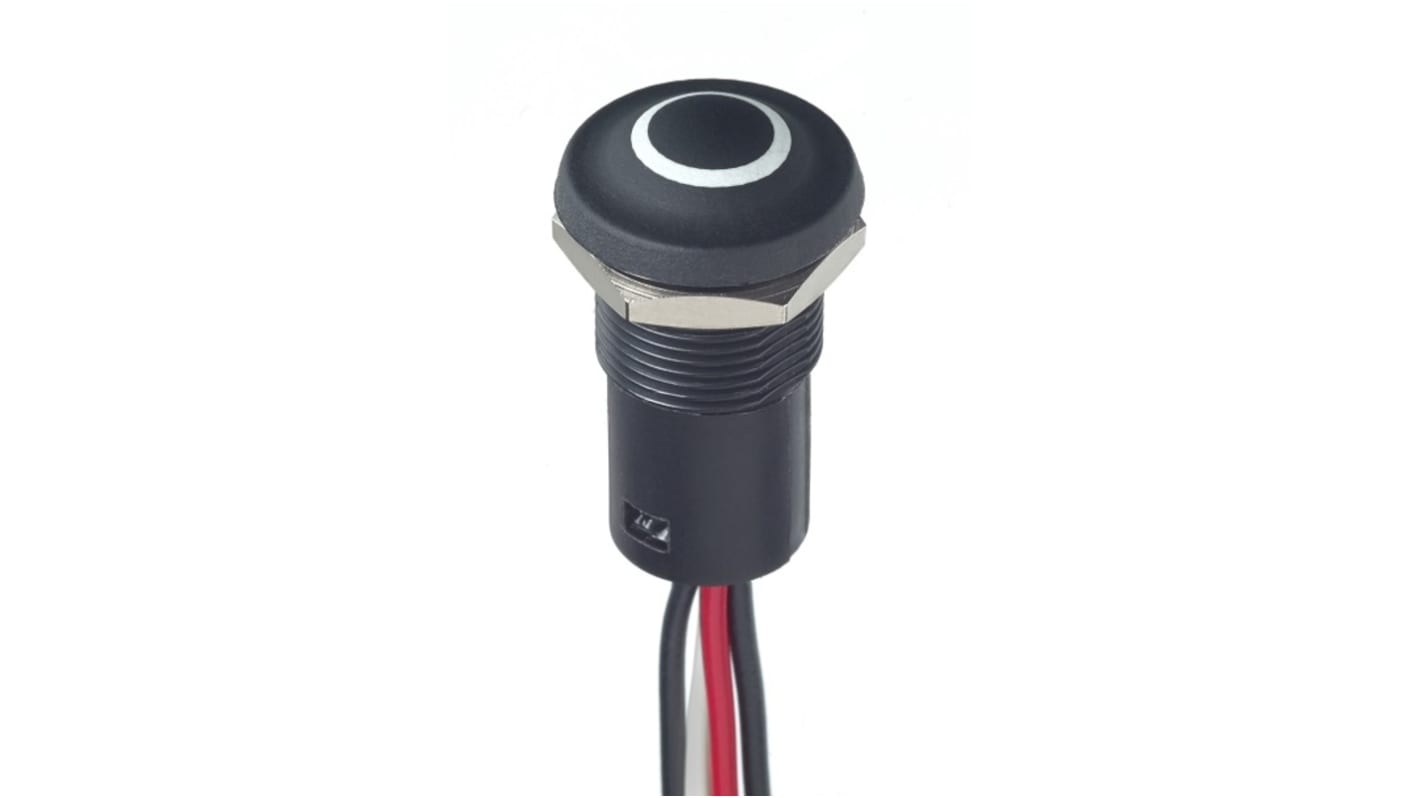 APEM IX Series Illuminated Illuminated Push Button Switch, Momentary, Panel Mount, 12mm Cutout, NC/NO, Red/Green LED,