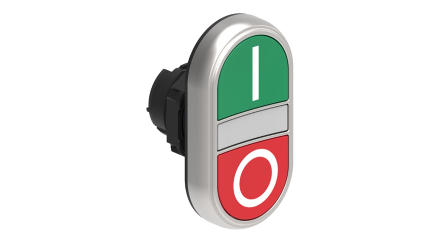 Lovato LPCBL71 Series Green, Red Spring Return Push Button, 22mm Cutout