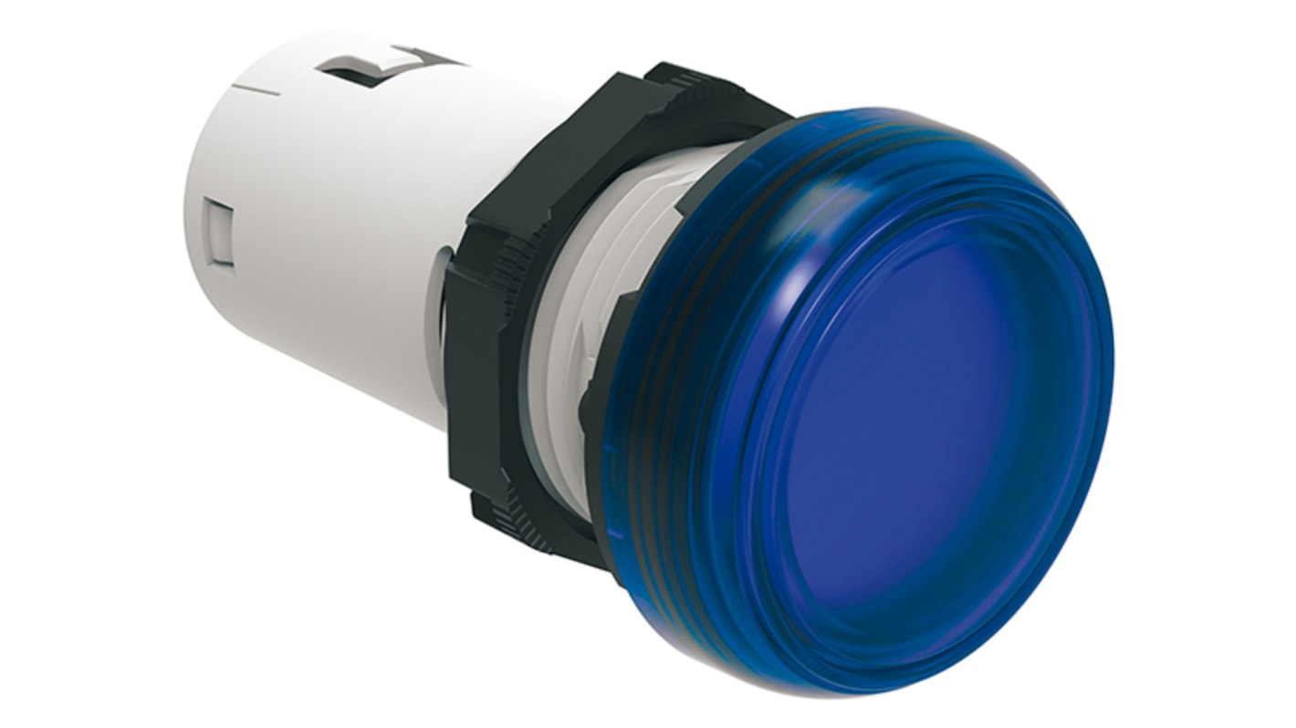 Lovato Leuchtmelder Platinum LPML 24V Blau, Ausschnitt-Ø 22mm LED Tafelmontage IP66, IP67, IP69K