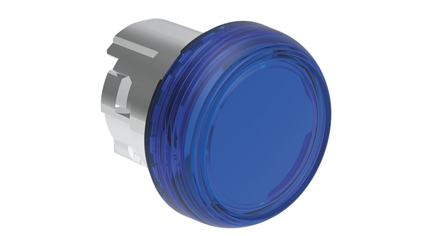 Tête de bouton poussoir Lovato, LPSL Bleu, Ø découpe 29.5mm