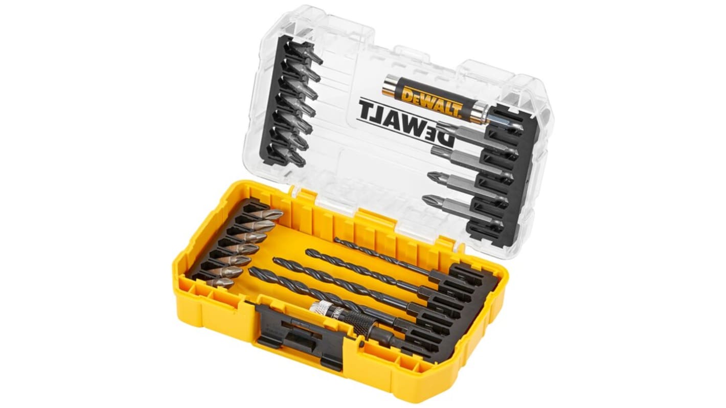 DeWALT 25-Piece Bit-Set 25mm & Bit-Set 50mm Set for Multi-Material, 6mm Max, 3mm Min, High Speed Steel Bits