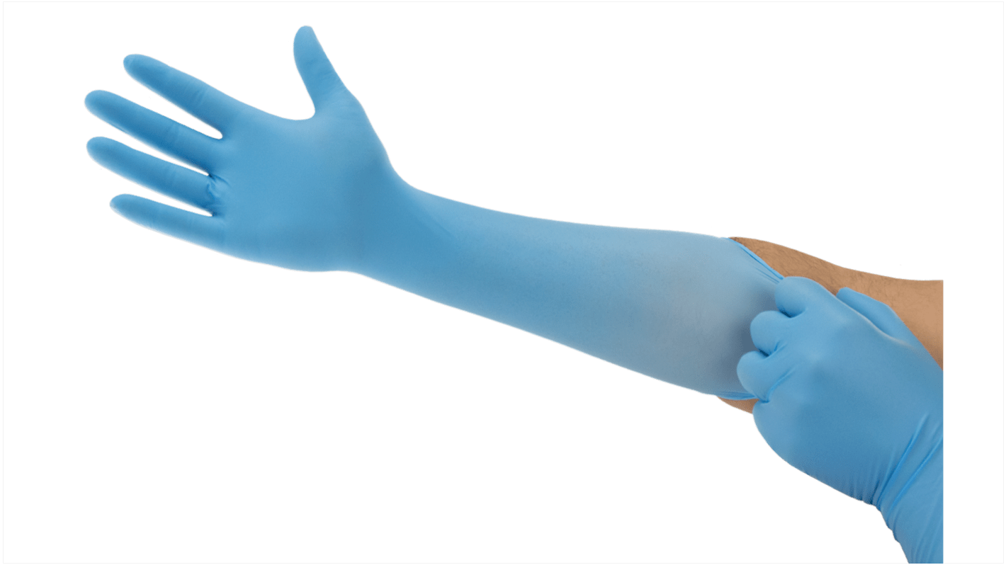 93163075 Ansell TouchNTuff® Blue PowderFree Nitrile Disposable