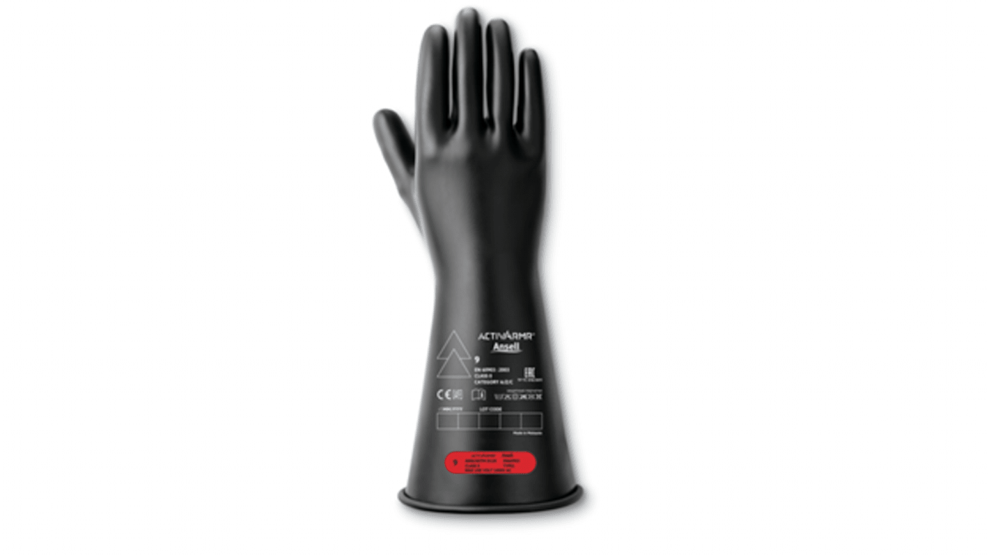 Gants pour électriciens isolés Ansell taille 7, S, Sécurité électrique, Noir