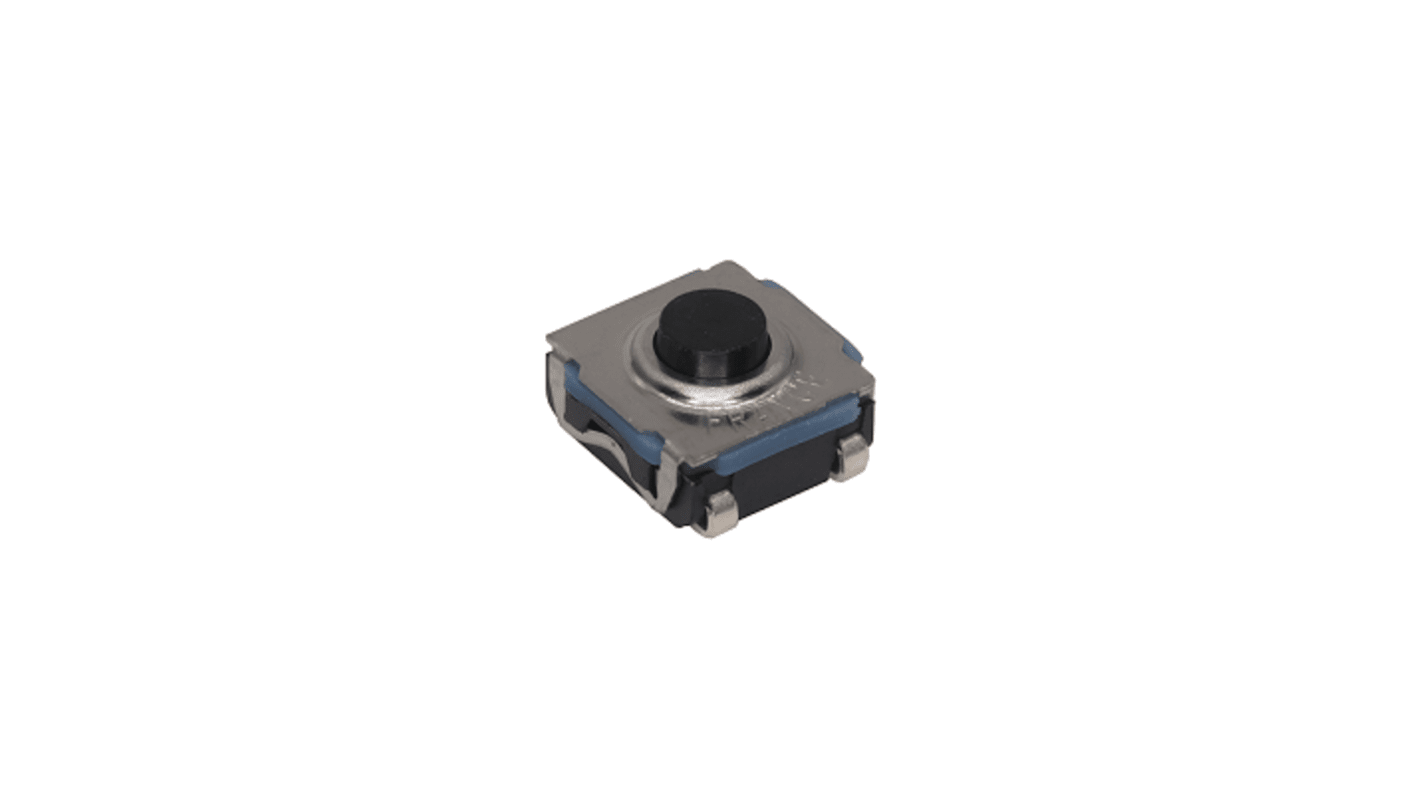 IP67 Silver Hard Actuator Tactile Switch, SPST 50 mA Surface Mount
