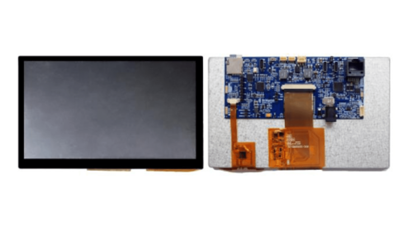 Módulo de display LCD táctil Bridgetek de 7plg, 800 x 480pixels, interfaz FPC