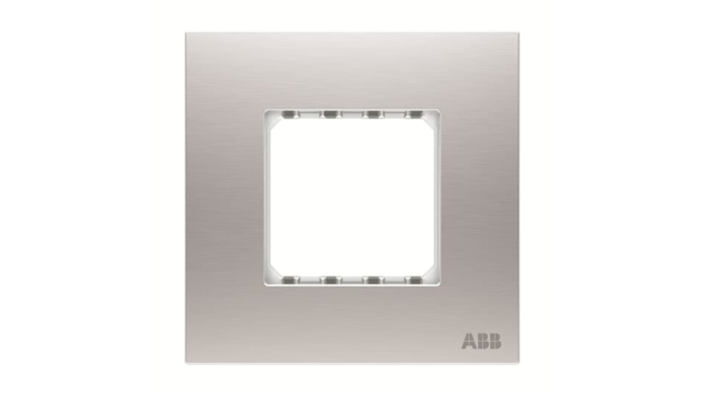 Telaio ABB Millenium, 1 posto, col. Colore bianco, in Acciaio inox