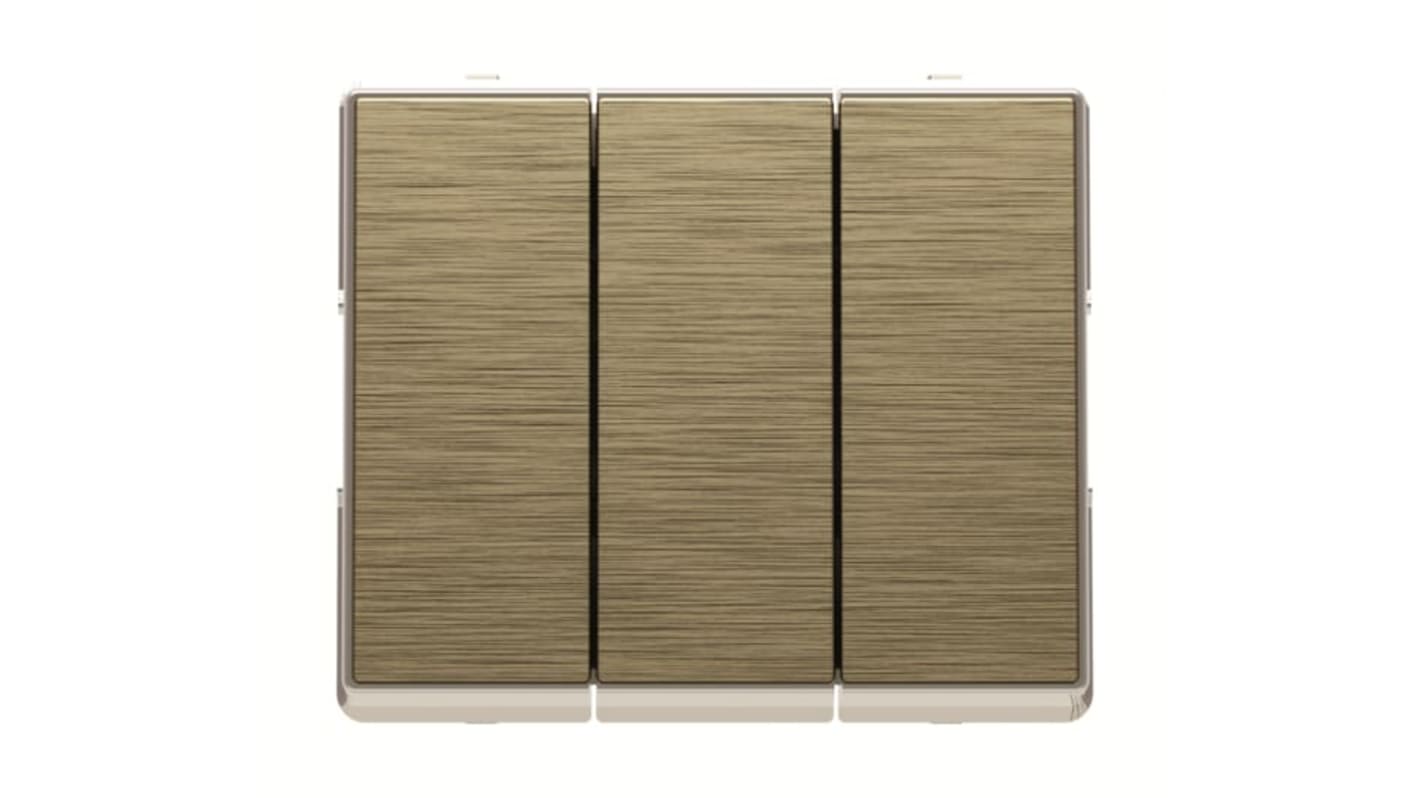 2CLA630400N1601 | ABB Silver Rocker Light Switch, 1 Way, 3 Gang ...