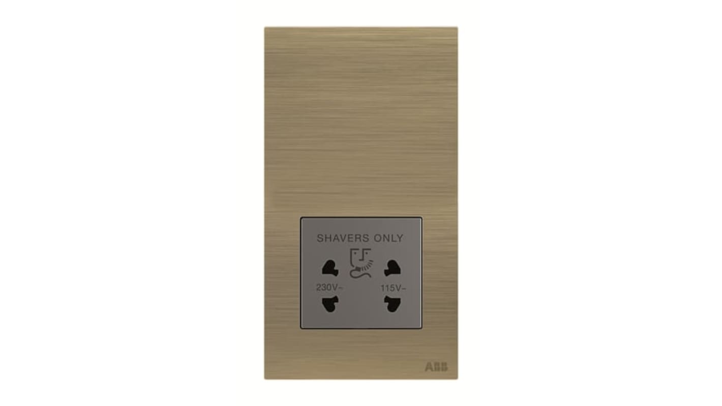 ABB Gold 1 Gang Plug Socket, 2 Poles, 20A, Outdoor Use
