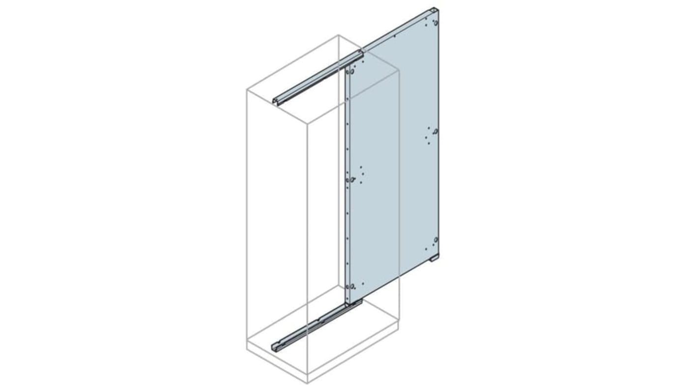 ABB IS2 Series Galvanised Steel Back Plate & Tracks, 800mm W, 2m L for Use with IS2 Enclosures