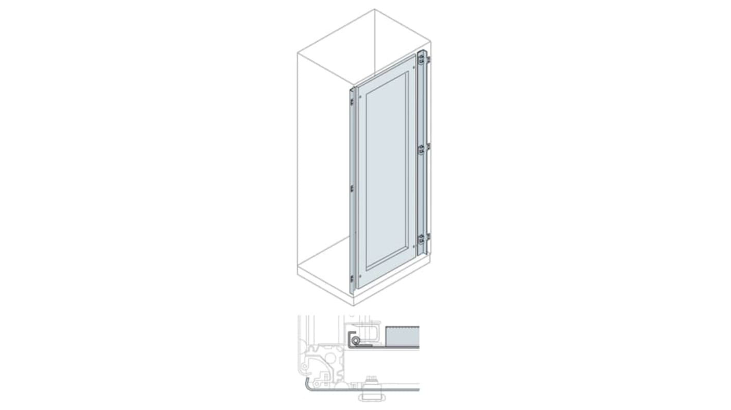 ABB IS2 Series Lockable Steel RAL 7035 Recessed Inner Door, 800mm W, 1.8m L for Use with IS2 Enclosures